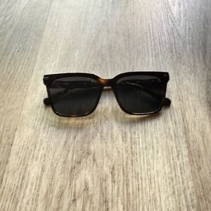 quay australia recap tortoise brown polarized modern square sunglasses eyewear